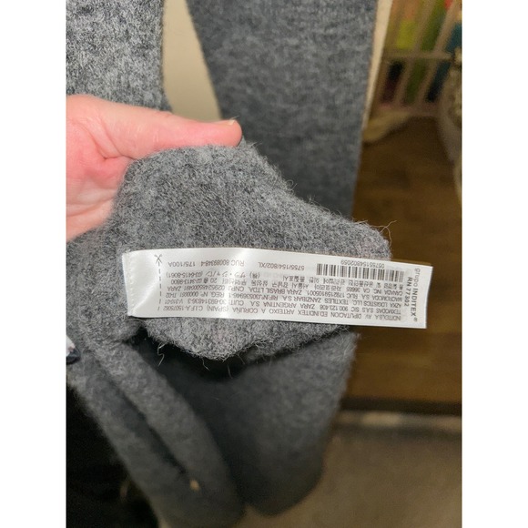 Zara Long Split Alpaca Wool Nylon Blend Knit Dress Gray Size XL - Picture 7 of 11